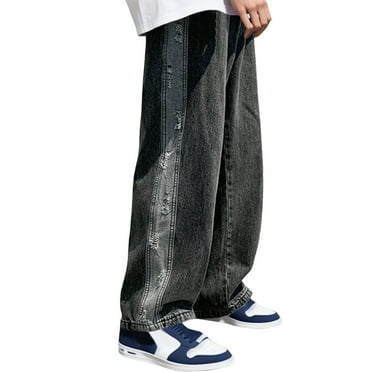 Wide Leg Jeans Plus Size Street Fashion Trousers Loose Wide Men's Pants