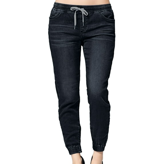 Wide Leg Jeans Woman Mid Denim Jeans Lace Poket Waisted Pants Trousers Up Women’ s Casual Women's Jean Paper Bag Jean Shorts Women Overalls for Dress Boots for Flat High Harem Pants plus Sizes Black L