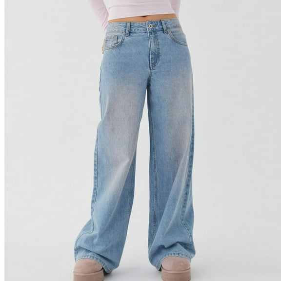 Wide Leg Jeans for Women Baggy Cargo Jeans 90s Vintage Low Rise Denim Pants