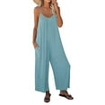 thumbnail image 1 of Wide Leg Jumpsuits for Women Fashion Overalls Casual Solid Long Playsuit Loose Lady Suspender Jumpsuit Pantsuit Rompers Jumpsuits for Women Summer, 1 of 4
