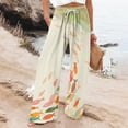 thumbnail image 1 of Wide Leg Palazzo Pants for Women Elastic Waist Wide Leg Relaxed Fit Casual Trousers with Drawstring, 1 of 5