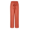 Wide Leg Pants For Women High Waisted Tied Belt Palazzo Pants Baggy