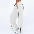 thumbnail image 1 of Wide Leg Pants High Waisted Jogger for Women Stripe Side Lightweight Wide Leg Pants Workout Sweatpants Athletic Joggers Pants Plus Size Sweatpants, 1 of 9