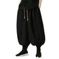 thumbnail image 1 of Wide-Leg Pants Male Baggy Jogger Loose Harem Pants Vintage Style Trousers Black XXXXXL, 1 of 5