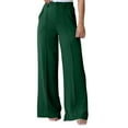 thumbnail image 1 of Wide Leg Pants Sevevn Women's Casual Solid Color Fashionable Pleated Semi Elastic Waist Wide Leg Pants Long Pants Lounge Pants Women, 1 of 7
