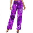 thumbnail image 1 of Wide Leg Pants Woman, Berry Raspberry High Waist Knot Palazzo Pants for Women, Elastic Sweatpants Yoga Lounge Pants Trousers with Pockets Fall Pants for Women 2024, 1 of 6