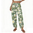 thumbnail image 1 of Wide Leg Pants Woman Flowy Palazzo Drawstring Elastic Waist Trousers with Pockets Casual Lounge, L, 1 of 5