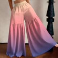 thumbnail image 1 of Wide Leg Pants Woman Flowy Palazzo Elastic Waist Trousers with Pockets Casual LoungeWide Leg Pants Woman Flowy Palazzo Drawstring Elastic Waist Trousers with Pockets Casual Lounge, 1 of 6