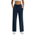 thumbnail image 1 of Wide Leg Pants Woman Pants for Womens Workout Wide Leg Elastic Waist Sweatpants Fashion Line Loose Pants Fall Casual Basic Trousers, 1 of 6