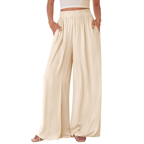 Wide Leg Pants Woman Spring Pockets Loose Flowy Trousers Lounge Palazzo Pant Vacation Clothes XL