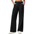 thumbnail image 1 of Wide Leg Pants Woman Stretchy Work Dress Pants Women Pull on Business Casual Slacks Trousers Fall Outfits, 1 of 5