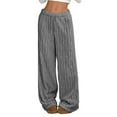 thumbnail image 1 of Wide Leg Pants Woman Warm Thick Plush Fleece Flannel Winter Home Jogging Pyjama Bottoms Flowy Pants, 1 of 5