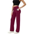 thumbnail image 1 of Wide Leg Pants Woman Yoga Pants with Pockets High Waist Straight Leg Leggings for Women Loose Stretch Dress Work Sweatpants Casual Lounge Workout Gym, 1 of 4