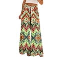 thumbnail image 1 of Wide Leg Pants for Women BWASD Casual Loose Flowy Print Sweatpants Pockets Boho Lightweight Baggy Elastic Trousers Green S-XXXL Summer Vacation Travel Fashion 2026, 1 of 7