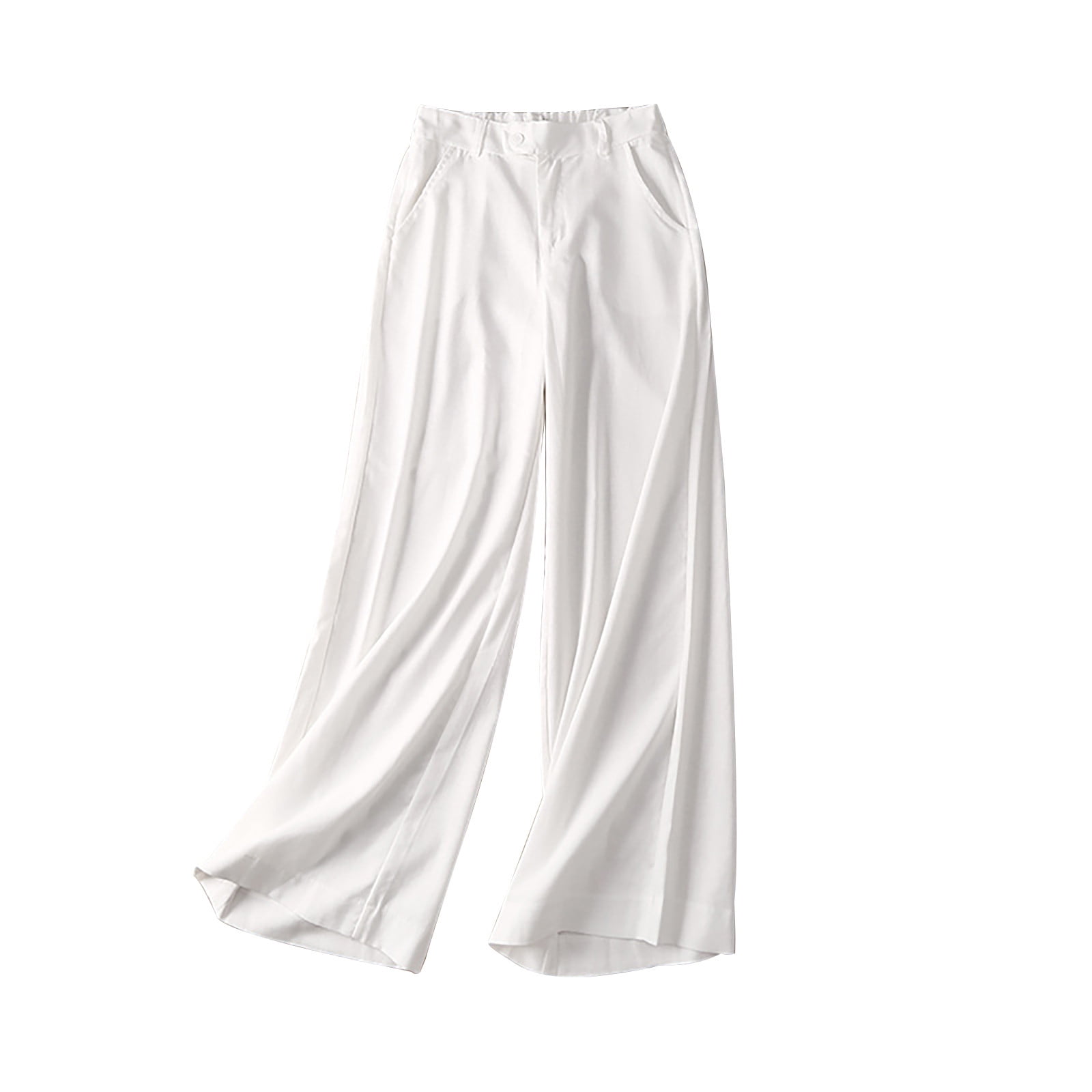 The Belt Mid Waist Casual Loose Cotton Wide-Leg Pants The Belt Mid Waist Casual Loose Cotton Wide-Leg Pants