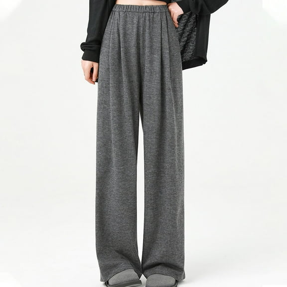 Wide Leg Pants Women, Palazzo Pants for Women with Pockets Comfy Soft Lounge Trousers High Waisted Drawstring Pants