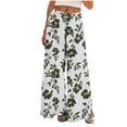 thumbnail image 1 of Wide Leg Pants for Women Casual Printed Pants with Elastic Waist Casual Loose Pockets Fashion Pants, 1 of 8