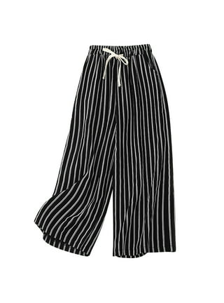 Plus Size Wide Leg Palazzo Pants for Women Solid Elastic Waist Drawstring  Casual Loose Flowy Beach Pants Pockets Trousers 