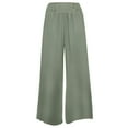 thumbnail image 1 of Wide Leg Pants for Women Elastic High Waist Palazzo Pants Flowy Lounge Smocked Trousers Casual Work, 1 of 6