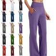 thumbnail image 1 of Wide Leg Pants for Women High Waist Loose Yoga Pants Pull On Flare Trousers Casual Joggers Comfy Long Pants with Pockets, 1 of 6