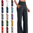 thumbnail image 1 of Wide Leg Pants for Women High Waist Loose Yoga Pants Pull On Flare Trousers Casual Joggers Comfy Long Pants with Pockets, 1 of 5