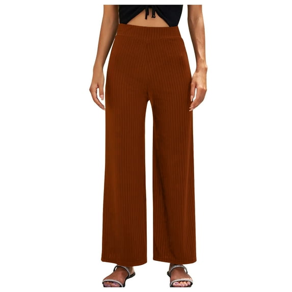 Wide Leg Pants for Women High Waisted Solid Straight Leg Pants Casual Comfy Loose Fit Work Lounge Trousers