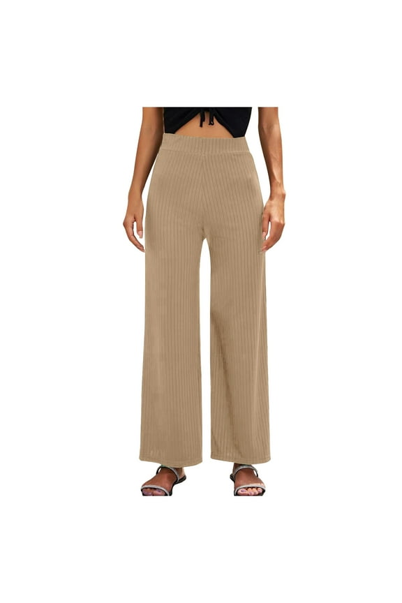 Wide Leg Pants for Women High Waisted Solid Straight Leg Pants Casual Comfy Loose Fit Work Lounge Trousers