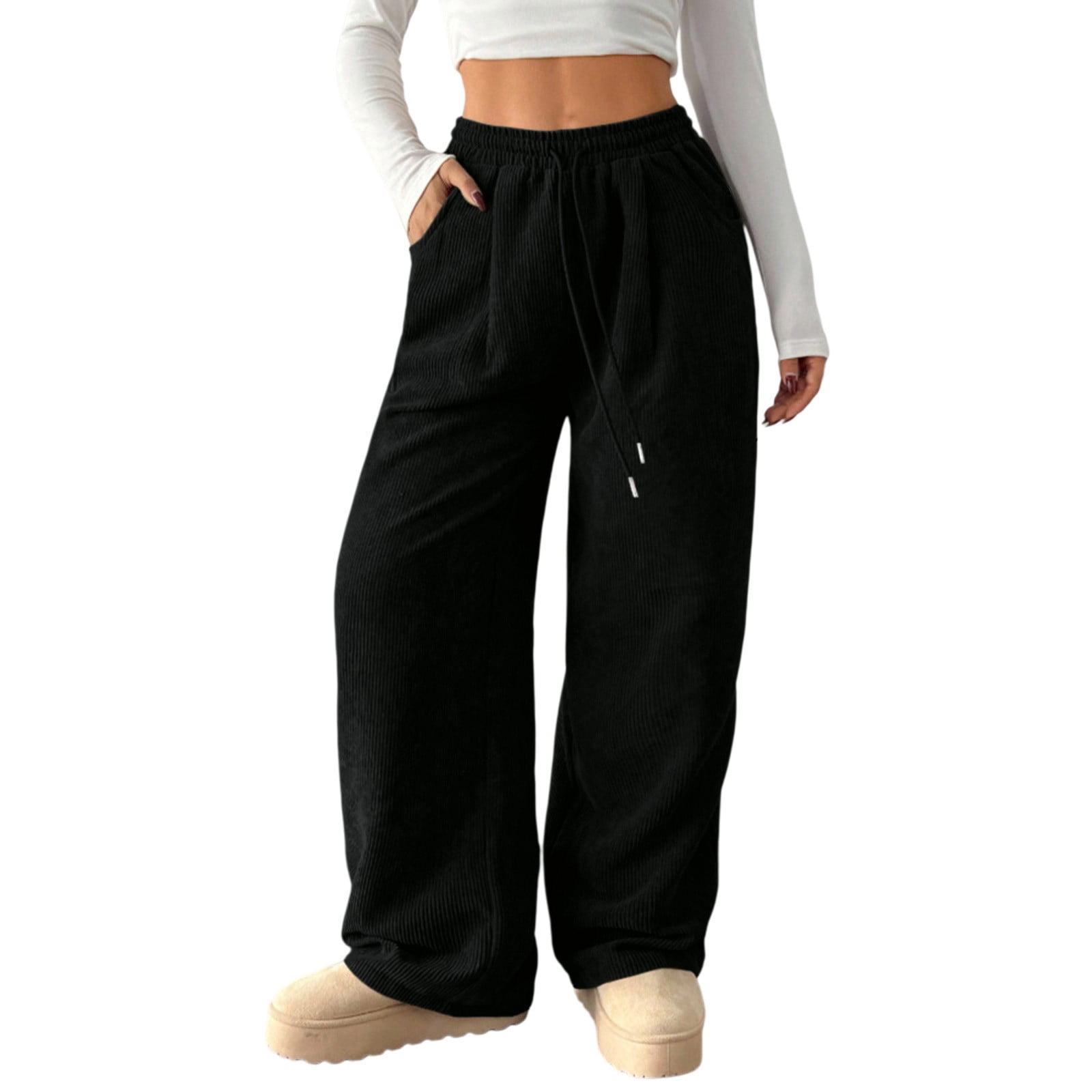 Wide Leg Pants for Women Lounge Soft Palazoo Dressy Lightweight Work ...