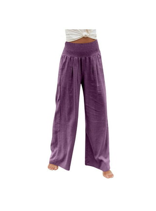Levmjia Women's Jeans Plus Size Pants Clearance Summer Women's High  Elasticity High Waist Shiny Leather Skinny Pants Purple