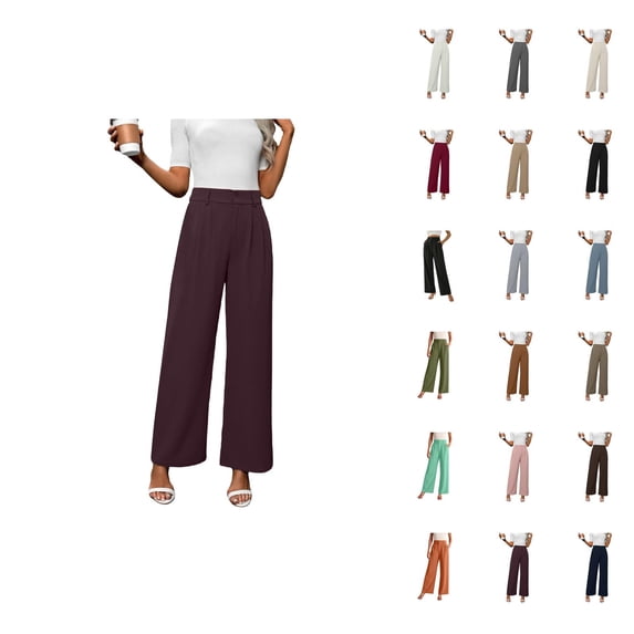 Wide Leg Pants for Women Trendy High Waisted Crop Flare Jeans Pants