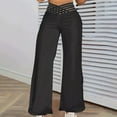 thumbnail image 1 of Wide Leg Pants for Women Xunlbb Women's Joggers Women's Hollow Belt High Waist Casual Straight Loose Trousers Wide Leg Pants, S-3XL, 1 of 7