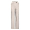 thumbnail image 1 of Wide Leg Pnats for Women Casual Solid Color Comfy High Rise Pants for Women Fashion Loose Fit Daily Trendy Womens Pants Linen And Cotton Lightweight Party Vacation Beach Pants（Beige,XXL）, 1 of 5