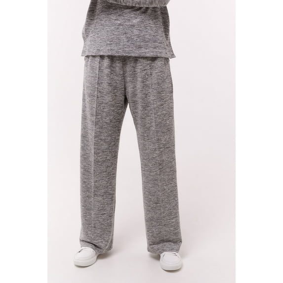 Wide Leg Silver Pants with Inner Side Loops