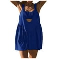 thumbnail image 1 of Wide Leg Summer One Piece Overalls New Womens Color Tennis Jumpsuit Casual Summer Cut out Workout Outfits Tennis Athletic Dresses Jumpsuit Style B-7 Blue XXL, 1 of 7
