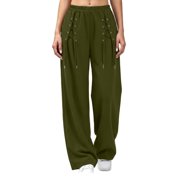 Wide Leg Sweat Pants for Womens High Waisted Baggy Sweatpants Casual Drawstring Workout Pants with Pockets