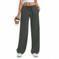 thumbnail image 1 of Wide Leg Sweatpants Baggy Cute Y2k Double Waisted Straight Leg Gym Sweat Pants with Pockets Comfy Lounge Pants 2025 Gray XXL, 1 of 3