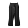 thumbnail image 1 of Wide Leg Sweatpants Women Casual High Waist Baggy Sweat Pants Y2k Cute Loose Lounge Outfits with Pockets Black L, 1 of 4