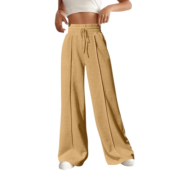 Wide Leg Sweatpants Women High Waisted Drawstring Baggy Joggers Outdoor Athletic Casual Loose Vacation Pants​​ Comfy Big and Tall Lightweight Jogging Gym Workout Lounge Sweat Pants​​