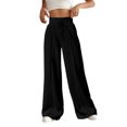 thumbnail image 1 of Wide Leg Sweatpants Women High Waisted Drawstring Baggy Joggers Outdoor Athletic Casual Loose Vacation Pants​​ Comfy Big and Tall Lightweight Jogging Gym Workout Lounge Sweat Pants​​, 1 of 2