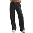 thumbnail image 1 of Wide Leg Sweatpants Women High Waisted Drawstring Baggy Joggers with Pockets Outdoor Athletic Lounge Pants​ Soft Cozy Workout Hiking Sweat Pants Women Lightweight Jogging Vacation Homewear, 1 of 6