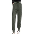 thumbnail image 1 of Wide Leg Sweatpants Women MIUOWANP Women Warm And Cold Cotton Pants Lightweight Plus Size High Waist Casual Versatile Women Pants Long Pants Army Green XXL, 1 of 5