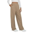 thumbnail image 1 of Wide Leg Sweatpants Women Sevevn Women's Solid Color Casual Wide Leg Pocket Sweatpants Long Pants, 1 of 8