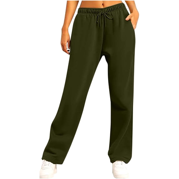 Wide Leg Sweatpants for Women Workout Pants with Pockets Wide Leg Cargo Trousers Baggy Joggers High Waisted Tracksuit Bottoms