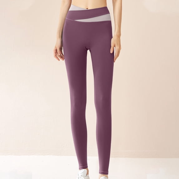 Wide Leg Sweatpants Women Women's Yoga Pants High Waist Hip Lifting Fitness Stretchy Workout Pants Running Sports Tights Purple M