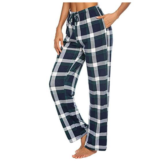 Wide Leg Sweatpants Women Womens Pants Womens Casual Comfortable Plaid Prints Pajamas Wide Leg Pants Long Yoga Pants