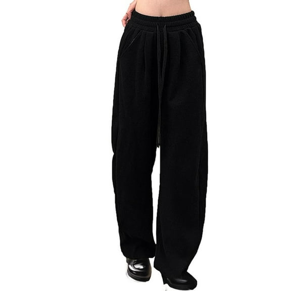 Wide Leg Sweatpants for Women Drawstring Loose Casual Sweat Pants 2026 Trendy Sports Joggers with Pockets