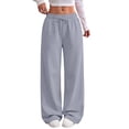 thumbnail image 1 of Wide Leg Sweatpants for Women Drawstring Waist Workout Training Pants Casual Lounge Pants S, 1 of 7