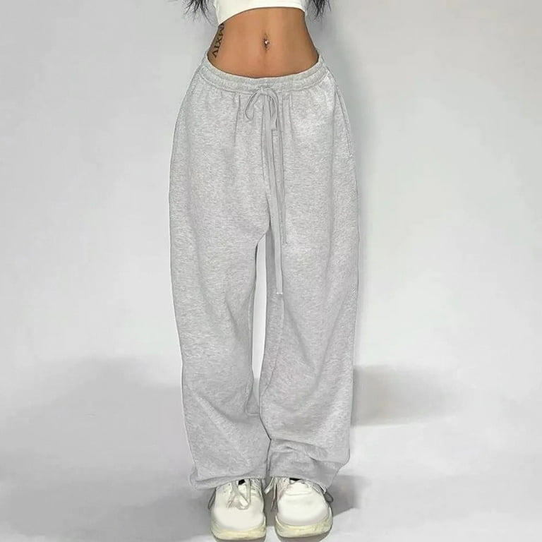 Wide Leg Sweatpants for Women Men Baggy Casual Drawstring Sweat