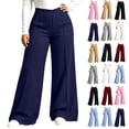 thumbnail image 1 of Wide Leg Sweatpants for Women Plus Size Elastic High Waisted Drawstring Loose Pants with Pockets for Fall Clothes, 1 of 7