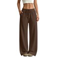 thumbnail image 1 of Wide Leg Sweatpants for Women Winter High Waisted Baggy Sweat Track Pants Drawstring Casual Pants with Pockets M, 1 of 8